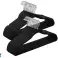 Set velours hangers antislip draaibare haak zwart 10 stuks foto 2