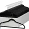 Set velours hangers antislip draaibare haak zwart 10 stuks foto 3