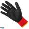 Werkhandschoenen. polyester gecoat met crincle latex .3121X. Formaat 10 kaart foto 52