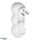 Splitter 3x2P Z &quot;snowman&quot; with top plug. white image 102