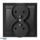 Double socket p/t 2x2P Z Luna. 16A. 250V. PT 6LR. black image 20