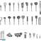 AG949A Ensemble d'ustensiles de cuisine 40pcs     gris photo 13
