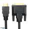 HD8 Cable HDMI 19pin DVI 2m gold image 29