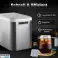 WOLTU Eiswürfelmaschine EM01sb Silber – 15kg Eis in 24h, 2,2L Tank, 2 Eiswürfelgrößen, Selbstreinigend – Premium Ice Maker für Haus, Büro, Party &amp;amp; Cam Bild 2