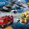 Set LEGO City 60462 cu elicopter, camion de pompieri și submersibil fotografia 3