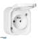 Enkel stopcontact n/t 2P Z. spatwaterdicht met B2 klep. IP54. NT 16B2. wit foto 3