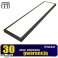 LED Tavan Paneli 120x30 60W Lamba İnce Işık Kutusu 4000K Nötr Çerçeve Sıva Üstü Siyah fotoğraf 1