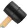 Maillet en caoutchouc 60 mm/400 g. manche en bois photo 2