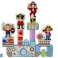 Holzbausteine Schloss Piraten Schiff 46 Teile Puzzle Zahlen Bild 3