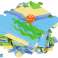 Holzbausteine Schloss Piraten Schiff 46 Teile Puzzle Zahlen Bild 2