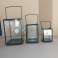 3er Set Gartenlaterne  Windlicht schwarz Metall/Glas Deko  A Ware Bild 2