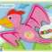 Puzzle en bois Dinosaure Ptérodactyle Rose Pliosaures Bleu photo 2
