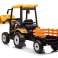 Batteridriven traktor med släp Hercules Yellow 24V bild 3