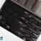 ALKANA Knife Set 6 Pieces Knife Set Marble Coating Black NEW image 2