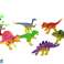 Satz Von Sportwagen Mit Federn Und Dinosaurier Zubehör Bild 2