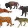 Sett med Figurer Afrikanske Skogs Dyr Bjørn Tiger bilde 2
