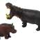 Ensemble de 2 figurines d'hippopotames avec bébés animaux du monde photo 1