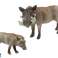 Set mit 2 afrikanischen Warzenschweinfiguren mit jungen Serientieren der Welt Bild 1
