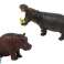 Sett med figurer Afrika Ville Dyr Flodhest Sebraer bilde 2
