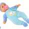 Bebek Bebek Ses Emzik Önlük Mavi Pijama Kitty fotoğraf 2