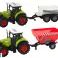 Large Tractor LED Lights Sounds 2 Machines Farm Set image 1