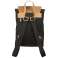 Rucksack schmal – Canvas mit Büffel Hunter Leder - schwarz/lighttan Bild 2