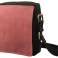 Crossbody Überschlag Tasche – Canvas mit Büffel Hunter Leder - schwarz/rot Bild 1