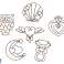 Stained Glass Pendants for Painting Congealing Paint Jewelry 6 pcs. image 1