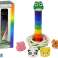Piramide in legno educativo puzzle string animali foto 1