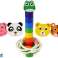 Piramide in legno educativo puzzle string animali foto 2