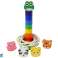 Piramide in legno educativo puzzle string animali foto 3