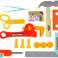 DIY-kit in koffer Gereedschap voor kinderen Hamer foto 1