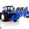 Remote Control Tractor 1:24 Metal Plough Blue image 2