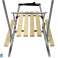 Metal Sled with Pusher Backrest Strap Silver image 3