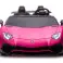 Bil med batteri Lamborghini XXL A8803 rosa 24V bilde 2