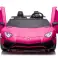Bil med batteri Lamborghini XXL A8803 rosa 24V bilde 3