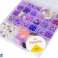 Ensemble de perles de fabrication de bijoux Boutons de manchette violets photo 1