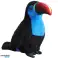 Plüschvogel Tukan Plüsch-Maskottchen Kuscheltier Blau 30cm Bild 3