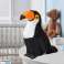 Plüschvogel Tukan Plüsch-Maskottchen Kuscheltier Weiß 35cm Bild 2