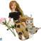 Emily Puppe mit Kätzchen Rosen Lange Haare Bild 5