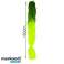Syntetiske hårfletninger ombre grøn/neon W10344 billede 3