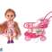 Set Lucy Schwangere Puppe Säugling Kinderwagen Lange Braune Haare Bild 4