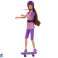 Poppenset Lucy Paarse Scooter Skateboard Helmen foto 4