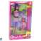 Poppenset Lucy Paarse Scooter Skateboard Helmen foto 5