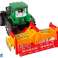 Grüner Traktor mit orangefarbenem Grubberantrieb für Kinder Bild 3