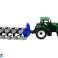 Green Tractor with Plow Farm image 3