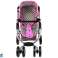 Doll's Kinderwagen Kinderwagen 2 in 1 Reiswieg Tas Roze Sterren foto 4
