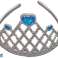 Kleine Prinzessin Set Krone Karnevalsball Blau Accessoires Bild 5