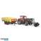 Case ih 300 cvx trekker met lader en aanhanger foto 1