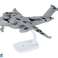 Grey Military Aircraft Camo UNITED Figurine HW 605 image 1